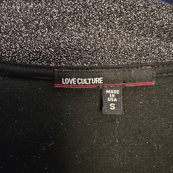 Love Culture Glittering Black Gray  Long Sleeve Dress - Picture 5 of 5